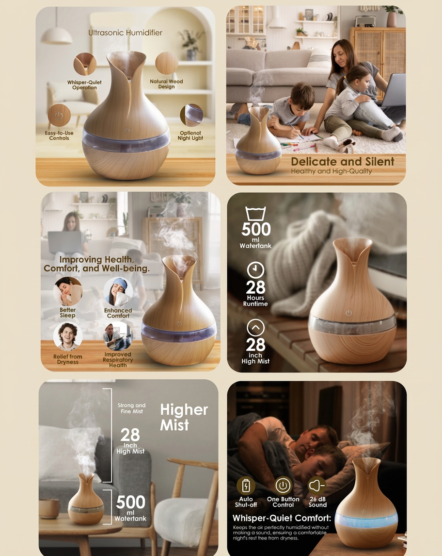 Amazon A+ Content — Wooden Humidifier